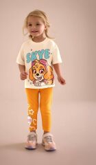 Kız Çocuk Paw Petrol Skye Baskılı Tshirt ve Tayt Takım