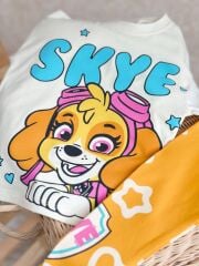 Kız Çocuk Paw Petrol Skye Baskılı Tshirt ve Tayt Takım