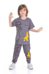 Erkek Çocuk Lion King Baskılı Tshirt Ve Eşofman Takımı