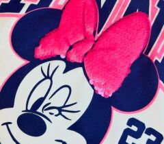 Kız Çocuk Minnie Mouse Detaylı Tshirt Ve Tayt Alt Üst Takım