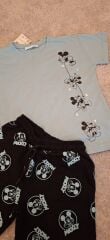 Erkek Çocuk Mickey Mouse Detaylı T-Shirt Ve Şort Alt Üst Takım