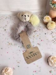 Kız Çocuk Peluş Ayıcık Detaylı Ponponlu  Aksesuar Saç Tokası