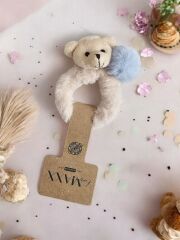 Kız Çocuk Peluş Ayıcık Detaylı Ponponlu  Aksesuar Saç Tokası