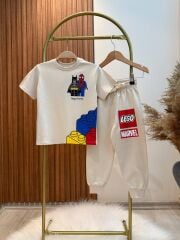 Lego Marvel Süper Kahraman Baskılı T-Shirt ve Şort Alt Üst Takım