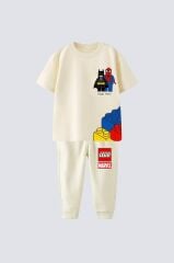 Lego Marvel Süper Kahraman Baskılı T-Shirt ve Şort Alt Üst Takım