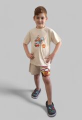 Disney Cars Şimşek McQueen Baskılı Erkek Çocuk T-Shirt ve Şort Takım