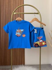 Disney Cars Şimşek McQueen Baskılı Erkek Çocuk T-Shirt ve Şort Takım