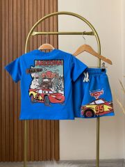 Disney Cars Şimşek McQueen Baskılı Erkek Çocuk T-Shirt ve Şort Takım