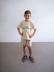 Erkek Çocuk Dalmaçya Detaylı T-Shirt ve Şort Alt Üst