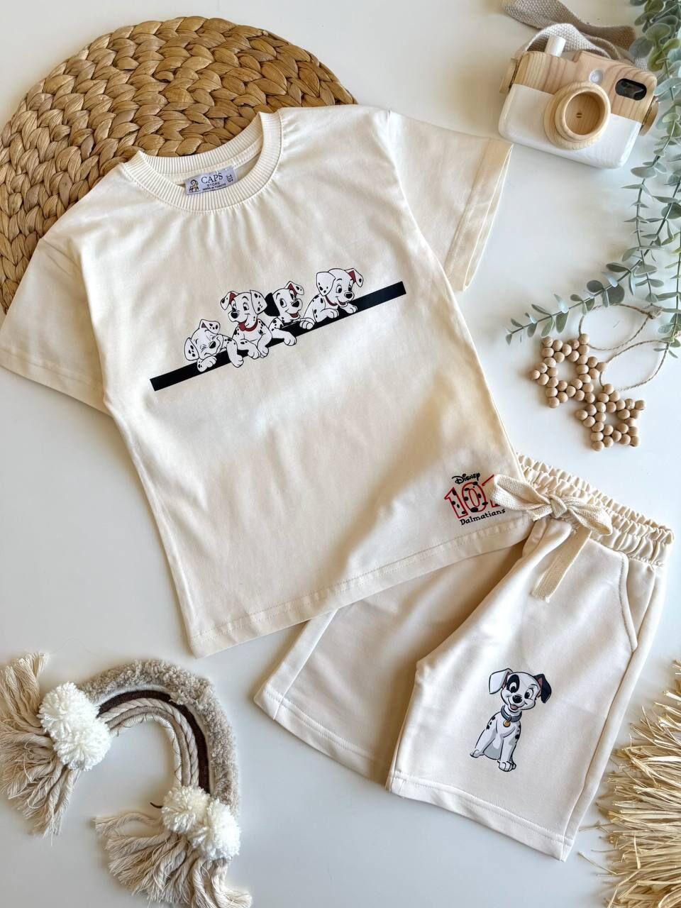 Erkek Çocuk Dalmaçya Detaylı T-Shirt ve Şort Alt Üst